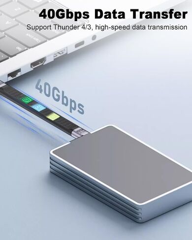 Duttek USB C to USB C Cable Short for Thunderbolt 4, Short USB C Cable 240W Fast Charging, 40Gbps USB C Male to Male Cable Support 8K@60Hz for MacBook Pro, External SSD and More Type-C Devices 5Inch in Saudi Arabia