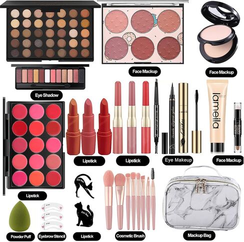 MISS ROSE M All In One Makeup Kit for Women Full Kit,Multipurpose Makeup Sets,Beginners and Professionals Alike,Easy to Carry (Black) in Saudi Arabia