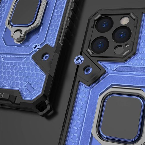 Asuwish Phone Case for iPhone 12 Pro 6.1 with Tempered Glass Screen Protector Cover and Ring Holder Stand Rugged Slim Cell Accessories iPhone12pro 5G i 12s iPhone12 12pro Women Men ClearBlue in Saudi Arabia