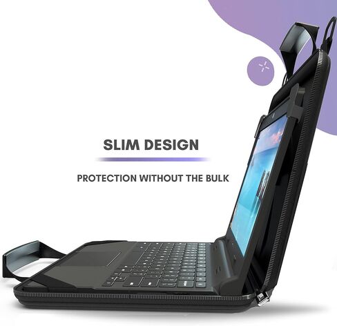 حافظة صلبة لجهاز Chromebook مقاس 13-14 بوصة تعمل دائمًا مع حزام كتف قابل للتعديل ومقابض للحمل in Saudi Arabia