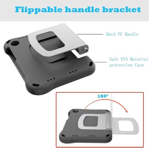 Case for TCL Tab 8V/Tab 8 LE/Tab 8 Plus/Tab 8 WiFi/Tab 8 SE (9137W, 9132X, 9138S, 6048E, 91232X1) - Shockproof Lightweight Protective EVA Kids Kickstand Cover Case + 1 Stylus (Black) in Kuwait