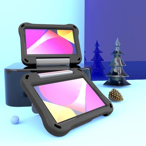 Case for TCL Tab 8V/Tab 8 LE/Tab 8 Plus/Tab 8 WiFi/Tab 8 SE (9137W, 9132X, 9138S, 6048E, 91232X1) - Shockproof Lightweight Protective EVA Kids Kickstand Cover Case + 1 Stylus (Black) in Kuwait