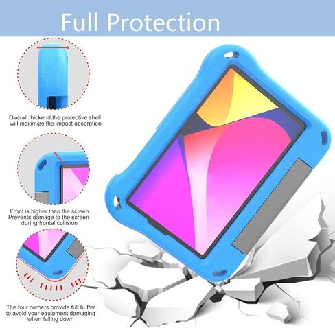 Case for TCL Tab 8V/Tab 8 LE/Tab 8 Plus/Tab 8 WiFi/Tab 8 SE (9137W, 9132X, 9138S, 6048E, 91232X1) - Shockproof Lightweight Protective EVA Kids Kickstand Cover Case + 1 Stylus (Black) in Saudi Arabia