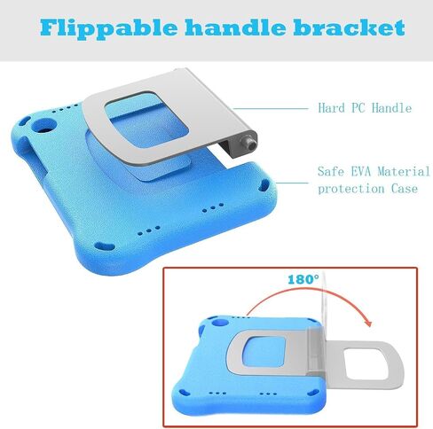 Case for TCL Tab 8V/Tab 8 LE/Tab 8 Plus/Tab 8 WiFi/Tab 8 SE (9137W, 9132X, 9138S, 6048E, 91232X1) - Shockproof Lightweight Protective EVA Kids Kickstand Cover Case + 1 Stylus (Black) in Saudi Arabia
