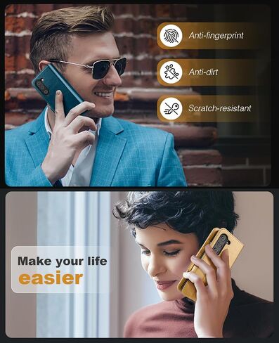 OCASE Case for Samsung Galaxy Z Fold 5 5G Wallet Case with S Pen Holder, PU Leather Flip Folio Case with Card Slots RFID Blocking Kickstand Phone Cover 7.6 Inch-Golden Sunset in Kuwait