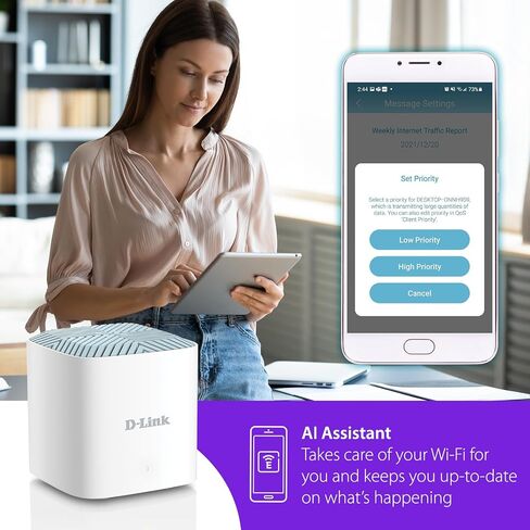 راوتر D-Link WiFi 6 AX3200 MU-MIMO التحكم الصوتي ثنائي النطاق شبكة جيجابت للألعاب شبكة الإنترنت أداء عالي السرعة (DIR-X3260) in Saudi Arabia