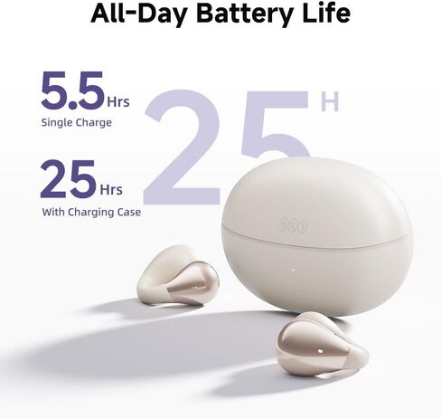 سماعات أذن QCY Crossky C30 مفتوحة الأذن لاسلكية بلوتوث، سماعات أذن بمشبك مع 4 ميكروفونات لإلغاء الضوضاء ENC، ملاءمة ثابتة، اتصال مزدوج، تخصيص EQ، سماعات رياضية للتمرين/الجري in Kuwait