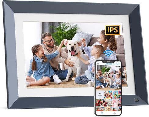 إطار صورة إلكتروني ذكي واي فاي إطار صورة رقمي - إطار رقمي FULLJA 10.1 بوصة 16 جيجابايت، شاشة لمس IPS، تدوير تلقائي، مستشعر حركة، مشاركة الصور والفيديو عبر البريد الإلكتروني للتطبيق، هدية للجد in Kuwait