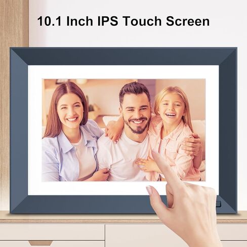 إطار صورة إلكتروني ذكي واي فاي إطار صورة رقمي - إطار رقمي FULLJA 10.1 بوصة 16 جيجابايت، شاشة لمس IPS، تدوير تلقائي، مستشعر حركة، مشاركة الصور والفيديو عبر البريد الإلكتروني للتطبيق، هدية للجد in Kuwait