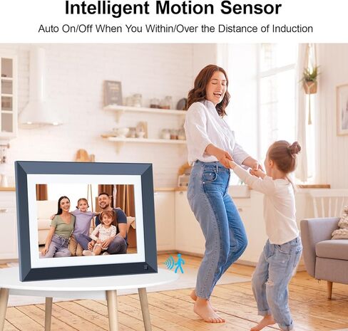 إطار صورة إلكتروني ذكي واي فاي إطار صورة رقمي - إطار رقمي FULLJA 10.1 بوصة 16 جيجابايت، شاشة لمس IPS، تدوير تلقائي، مستشعر حركة، مشاركة الصور والفيديو عبر البريد الإلكتروني للتطبيق، هدية للجد in Kuwait