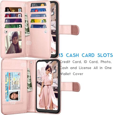 Galaxy A01 Case, [US Version] Galaxy A01 Wallet Case, Tekcoo Luxury PU Leather Cash Credit Card Slots Holder Carrying Folio Flip Cover [Detachable Magnetic Hard Case] Kickstand for Samsung A01 [Black] in Saudi Arabia