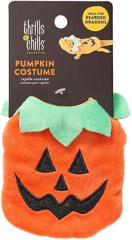 Thrills & Chills Bearded Dragon Reptile Holiday Halloween Costume Clothes Accessory Funny Cute Pumpkin in Saudi Arabia