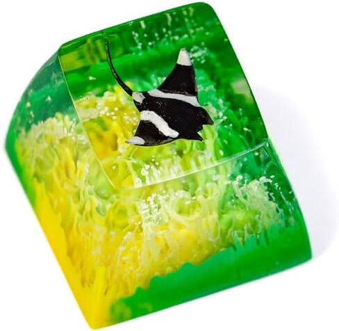 DATKEY Red Coral Resin Keycap Custom Red Landscape SA Keycap Square Red Scene Handmade Resin Keycap RGB Keyboard Cherry MX Mechanical Gift for Man Dad Son Woman Coral (1 FBA Blue & Orange Coral, SA) in Saudi Arabia