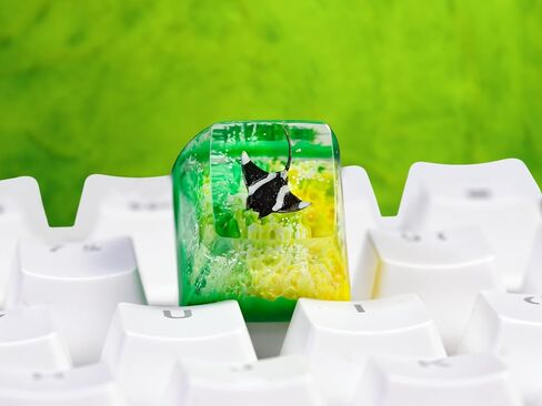 DATKEY Red Coral Resin Keycap Custom Red Landscape SA Keycap Square Red Scene Handmade Resin Keycap RGB Keyboard Cherry MX Mechanical Gift for Man Dad Son Woman Coral (1 FBA Blue & Orange Coral, SA) in Saudi Arabia
