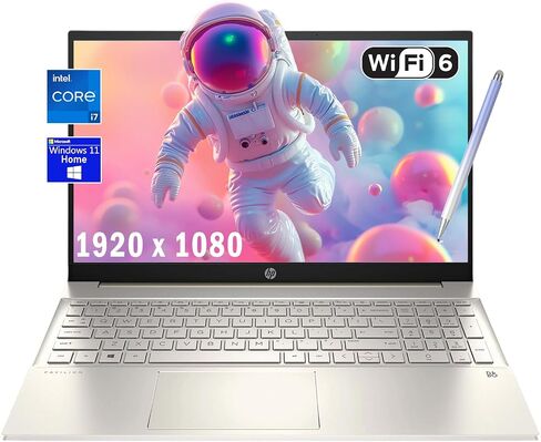 HP Pavilion 15.6" FHD 1080p Touch Laptop Intel Core i7 Processor Iris Xe Graphics Wi-Fi 6 Webcam Backlit Keyboard Windows 11 Home W/Stylus (64GB RAM | 1TB PCIe SSD) in Saudi Arabia