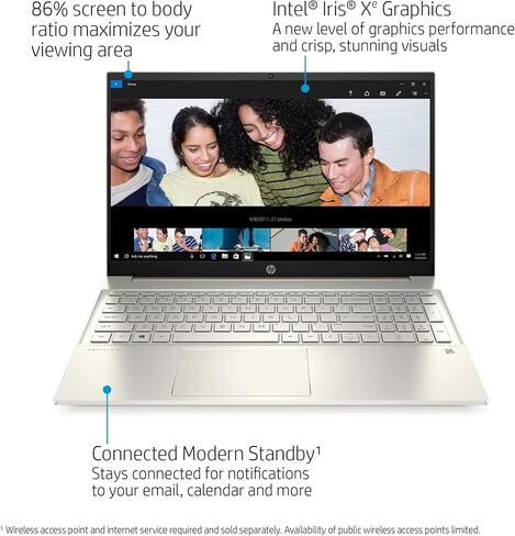 HP Pavilion 15.6" FHD 1080p Touch Laptop Intel Core i7 Processor Iris Xe Graphics Wi-Fi 6 Webcam Backlit Keyboard Windows 11 Home W/Stylus (64GB RAM | 1TB PCIe SSD) in Saudi Arabia