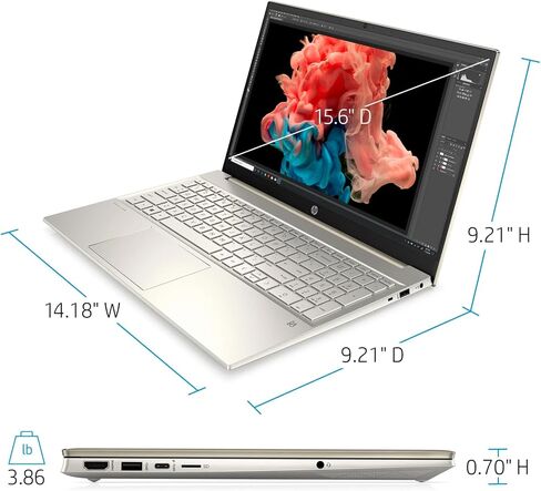 HP Pavilion 15.6" FHD 1080p Touch Laptop Intel Core i7 Processor Iris Xe Graphics Wi-Fi 6 Webcam Backlit Keyboard Windows 11 Home W/Stylus (64GB RAM | 1TB PCIe SSD) in Saudi Arabia