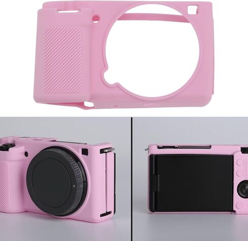 eMagTech ZVE10 Camera Silicone Case Digital Camera Silicone Protective Cover Camera Protective Case Compatible with Sony ZVE10 ZV-E10 Camera, Pink in Saudi Arabia