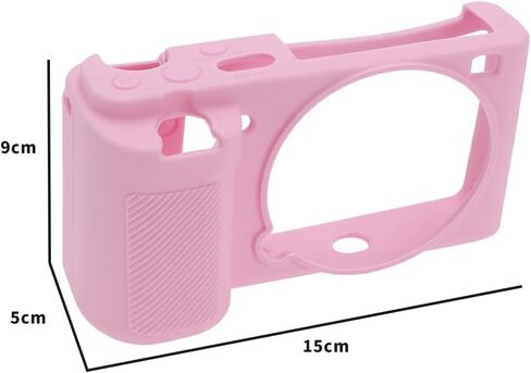 eMagTech ZVE10 Camera Silicone Case Digital Camera Silicone Protective Cover Camera Protective Case Compatible with Sony ZVE10 ZV-E10 Camera, Pink in Saudi Arabia