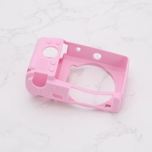 eMagTech ZVE10 Camera Silicone Case Digital Camera Silicone Protective Cover Camera Protective Case Compatible with Sony ZVE10 ZV-E10 Camera, Pink in Saudi Arabia