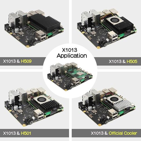 Geekworm X1013 PCIe إلى 10 منافذ USB 3.0 + USB 2.0 USB HUB Shield لـ Raspberry Pi 5 in Kuwait