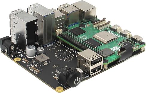Geekworm X1013 PCIe إلى 10 منافذ USB 3.0 + USB 2.0 USB HUB Shield لـ Raspberry Pi 5 in Kuwait