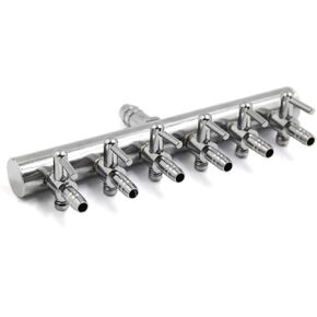 Aquarium Air Valve 4 Way Inline Manifold Air Flow Pump Tubing Splitter Lever Control Valve