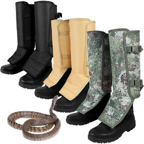 Liitrsh 3 Pairs Snake Gaiters for Hunting, Waterproof Leg Guards, Proof Gaiters for Hiking, Bite Protection for Shin Lower Legs, Adjustable Size for Men and Women