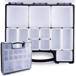 HOPPLER Organizer For Beads, Bolts, Screws, Wax Seal Kit Tools, Craft Supplies, Fishing Tackle, And More. Great Hardware Organizer For Bead Storage And Wax Sealing Supplies To Help Stay Creative.