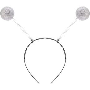 1 Pcs Silver Martian Antennas Headband Alien Headband Halloween Costume Party Favors Accessory