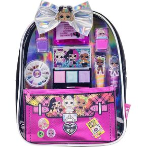 Townley Girl L.O.L. Surprise Backpack Beauty Set for Kids - 11-Piece Makeup Kit Perfect for Parties, Sleepovers, and Makeovers, Ages 3 and Up