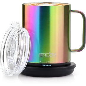 SMLDR Pro Heated Mug, 14 oz Smart Mug, Self-Heating, Adjustable Temperature, Battery Powered Heated Coffee Mug, Quick Recharge Time, Great for Coffee & Tea, Excellent Gift (Black)