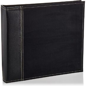 Pioneer 12 Inch by 12 Inch 3-Ring Faux Suede Cover Scrapbook Binder, Black
