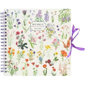 Grupo Erik Botanical Wild Flowers Photo Album Scrapbook | 10.2 x 10.2 inch / 26 x 26 cm / 40 Pages | Hardcover | Cactus Gifts | Photo Book | Personalised Gifts | Friend Gifts