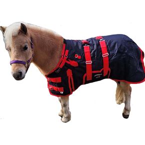 CHALLENGER 40" 1200D Miniature Weanling Donkey Pony Horse Foal Winter Blanket Red BLK 51946