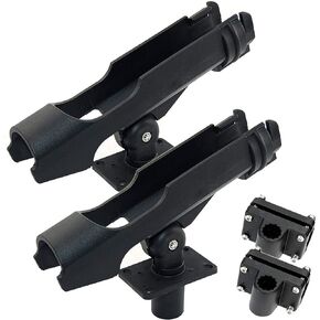 Power Lock Rod Holder with 2 Side Mounts Adjustable Boat Fishing Rod Racks SHADDOCK FISHING