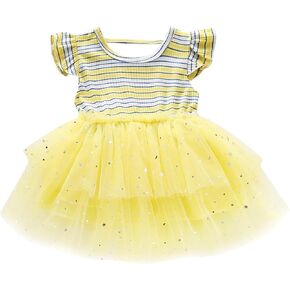 LYSMuch Toddler Girls Dinosaul Dress Baby Girl Birthday Party Dress Summer Outfit