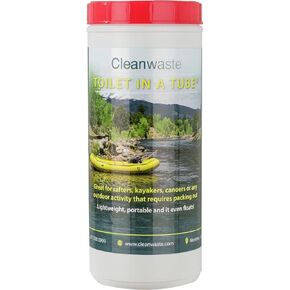 8 Use Toilet in a Tube Lightweight, Affordable & Portable Toilet for Campers, Rafters, Backpackers and Autos – The Reusable, Odor Sealing Container Fits 8 Single Uses Inside - Made in USA.