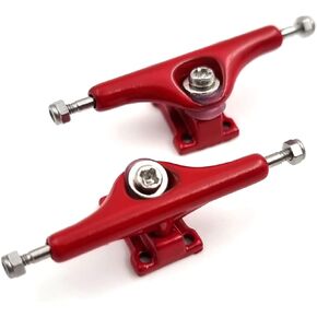 SPITBOARDS Fingerboard Pro Trucks 34 mm Inverted Kingpin by, Real Lock-Nuts, Pro Rubber O-Ring Urethane Bushings, Optimised Hanger, Width 34 mm, for Fingerboard Tuning & Assembling (Chrome Silver)