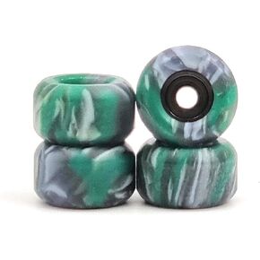 Fingerboard Swirl Wheels Polyurethane CNC Lathed Bearing Wheels - Black Swirl