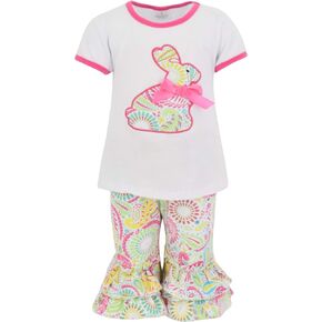 Unique Baby Girls Paisley Easter Bunny Easter Outfit