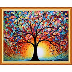 Dimxvean Stamped Cross Stitch Kits,Cross Stitch Kits for Adults Beginners,Embroidery Kits Full Range of Cross Stitch Stamped Kits Needlepoint Kits Cross Stitch Patterns-Forest Bear 16x20 inch in Saudi Arabia