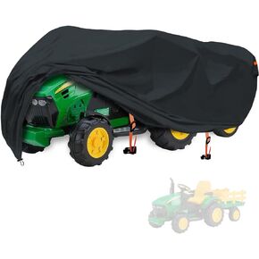 CHENGNAN Kids Ride-on Tractor Cover, Covers for Most Kids Electric Vehicles,Made of 600D Oxford silver-coated Cloth, All Weather Protection, Kids Ride-on Toy Tractor Cover, Black