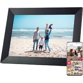 Digital Picture Frame 10.1 Inch WiFi Digital Photo Frame 1280x800 IPS Touch Screen Electronic Picture Frame with 16GB Storage, Auto-Rotate & Slideshow, Easy Setup to Share Pics & Videos via Frameo App
