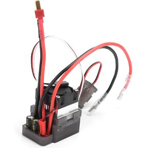 Dilwe RC Brushed ESC,RC Two‑Way Brushed ESC RC Brushed ESC 320A Two‑Way Brush ESC with Brake Cooling Fan for Vehicle Ship Model