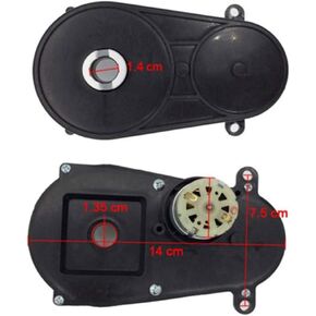weelye 12v380 علبة التروس التوجيهية للسيارة الكهربائية للأطفال مع محرك 12 فولت، محرك التوجيه لسيارة التحكم عن بعد، ركوب الأطفال على قطع غيار السيارات