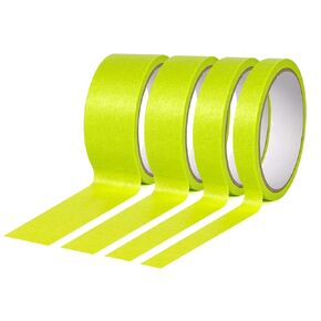 Multi Purpose Artist Tape, 4 Pack 1/2, 3/4, 1, 1-1/2inch Width Art Tape, Drafting Tape, Board or Console Tape for Canvas, Framing, DIY, Labeling (Green)
