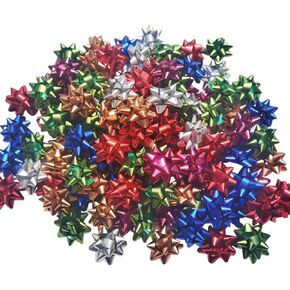 2 Inch Gift Bows, 100PCS Small Star Bows for Gift Wrapping and Presents, Multi Color Gift Wrap Bow for Party, Holidays, Easter, Birthdays, Baby Showers in Kuwait