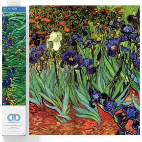 DIAMOND DOTZ ® - Irises (Van Gogh), Partial Drill, Round Dotz, 22"x28", Van Gogh Diamond Painting, Van Gogh Diamond Art, Van Gogh, Van Gogh Paint by Number