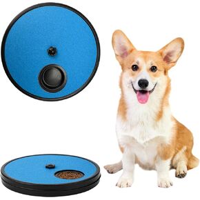 Dog Scratch Pad, Rotatable Round Dog Scratch Pad Dog Nail Scratch Board with 6 Snack Compartments Nail Grinding Board Nail Trim Toy for Large Medium Small Dogs